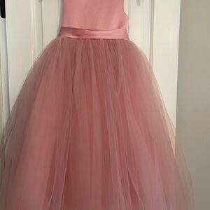 Girls' Dusty Pink Tulle Formal Dress size 10 like new Easter